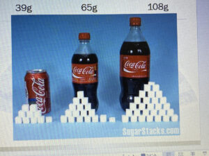 コーラの缶とペットボトル、それぞれの砂糖の量