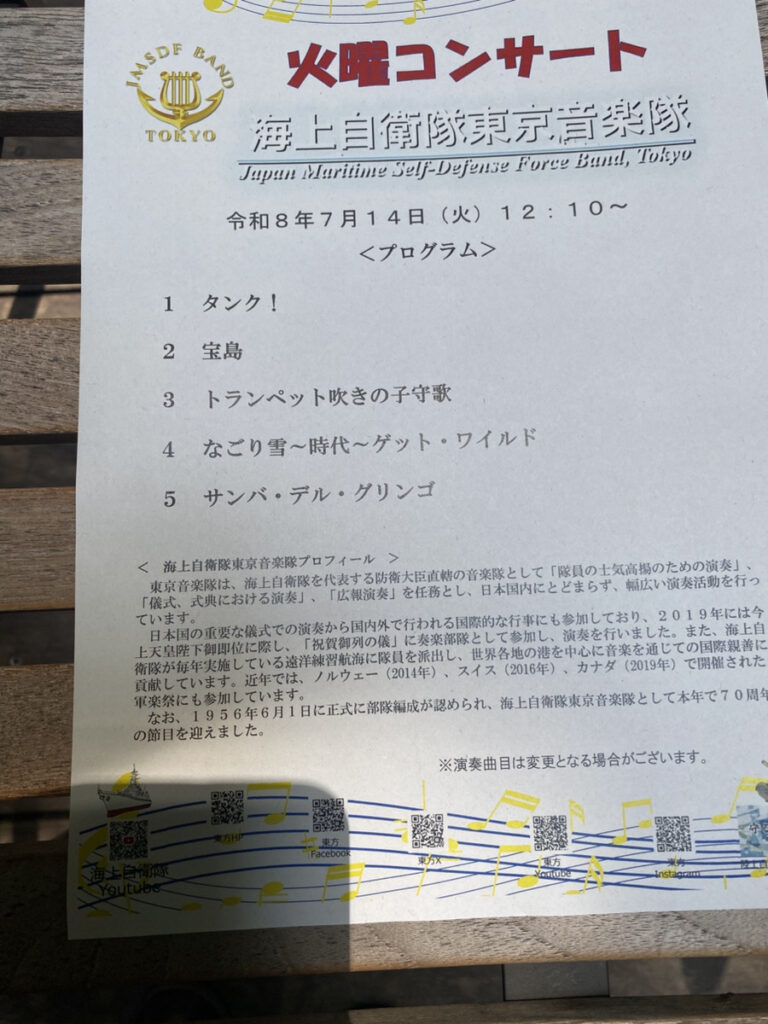 海上自衛隊コンサートの演目